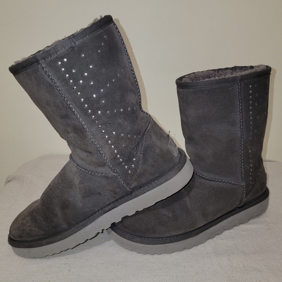 UGG Gray Swavorski Midi Boot Style 1110420 US 6 - Picture 8 of 8